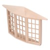 1/12 Dollhouse Bay Window Exquisite Miniature Wooden 45 Degree Corner