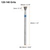 HARFINGTON 120-140 Grits Diamond Grinding Bit 4mm Inverted Cone Head