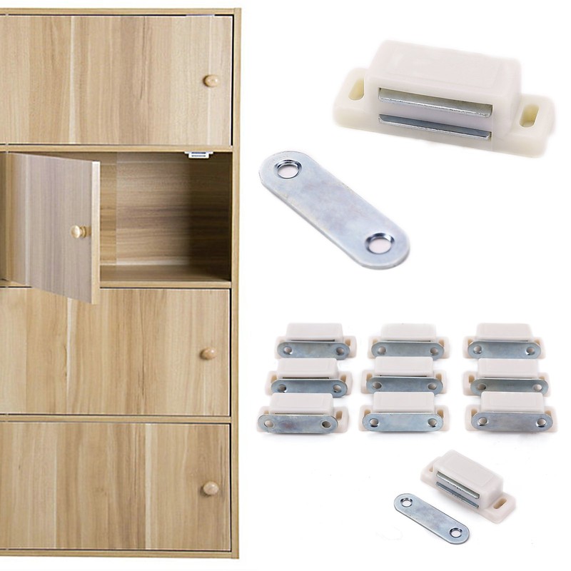 10x Heavy Duty Cupboard Cabinet Door Magnetic Catch Latch Home