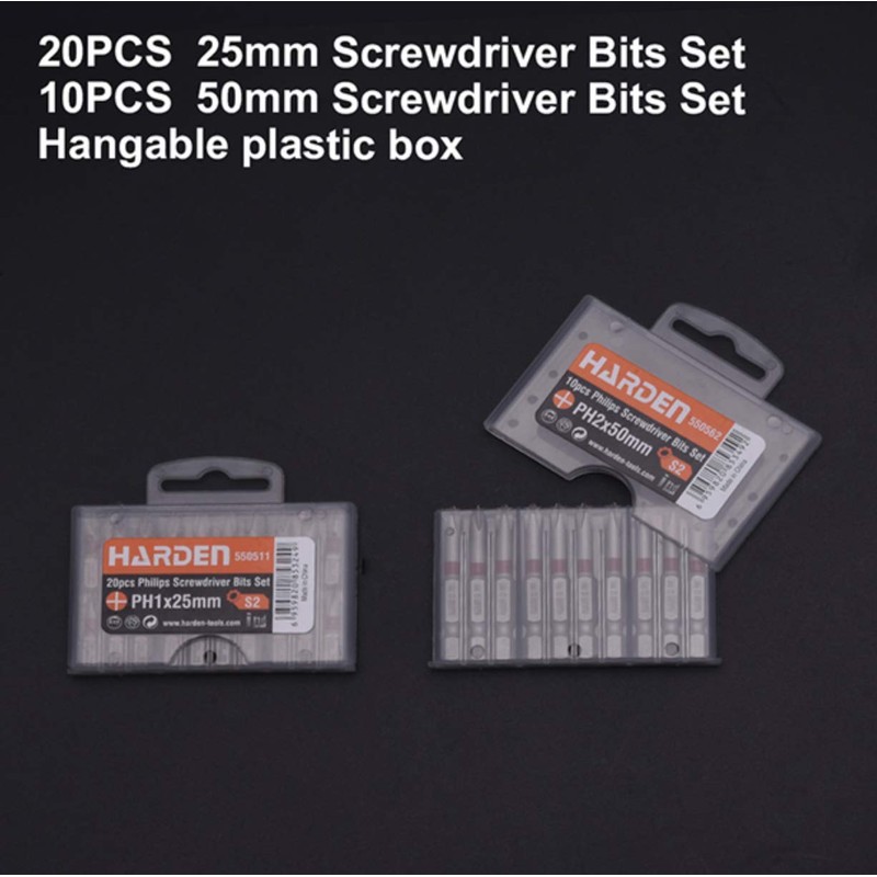 Edward Tools PH2 Screwdriver Bits Pack of 20-1” Phillips Screw