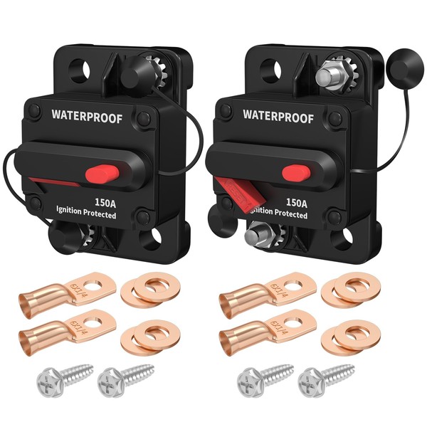 DaierTek 150 Amp Circuit Breaker 12V Marine Circuit Breaker 12