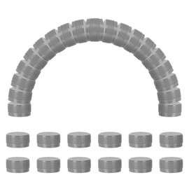 sourcing map 50pcs Plastic Bottle Caps, 30mm Bottle Screw Lid Top Water Bottles Top Cap for DIY Development Imagination Intelligence Craft Scrapbook Creative Gifts, Silver