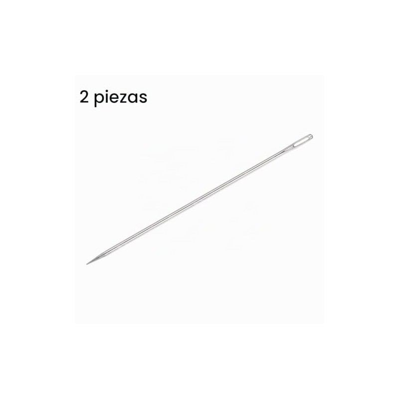 HARFINGTON 2Pcs Aguja de Tapicería con Ojo Grande Extra Largo
