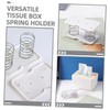 Hoement 4Pcs Tissue Box Spring Holders Tissue Spring Bracket for