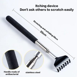 TSUOUKL 2Stück Rückenkratzer - Kratzhand gegen Juckreiz - Massagegerät stabil und ausziehbar - Premium Massage Rückenkrauler - Teleskop Kratzhand