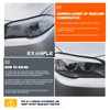 [4Pcs-Set] Headlights Assembly+Corner Lamps Compatible with Ford Explorer 95-01,Chrome Housing/Amber