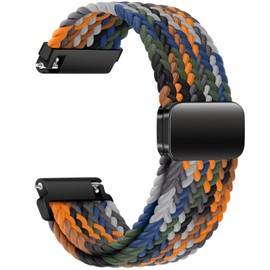 AidorMax Nylon Watch Strap 22 mm with Adjustable Magnetic Clasp for Men and Women, Comfortable Fit, Elastic Replacement Strap for Smartwatches and Watches (Camouflage)