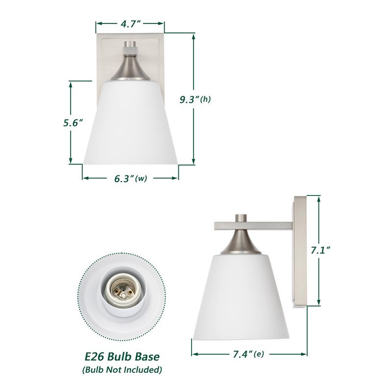 Brushed Nickel Wall Sconce Light, American Sconces Wall Lighting, Traditional