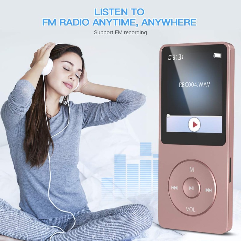 AGPTEK A02S 16GB MP3 Player, 70 Hours Playback Lossless Sound