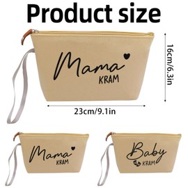 YeahBoom 2PCS Geschenke für Werdende Mütter,Geschenke für Mama zur Geburt,Mom Bag mit Reißverschluss für Frauen,Kosmetiktasche Bag für werdende Mama,Mama Kosmetiktasche Bag,Kosmetiktasche für Mama