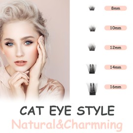 YOONOYA lashes,DIY Lash Extensions Made Easy with 144pcs of Lightweight Wispy and Fluffy Lash Clusters - Perfect for Manga and Anime Lash Looks! 8-16mm