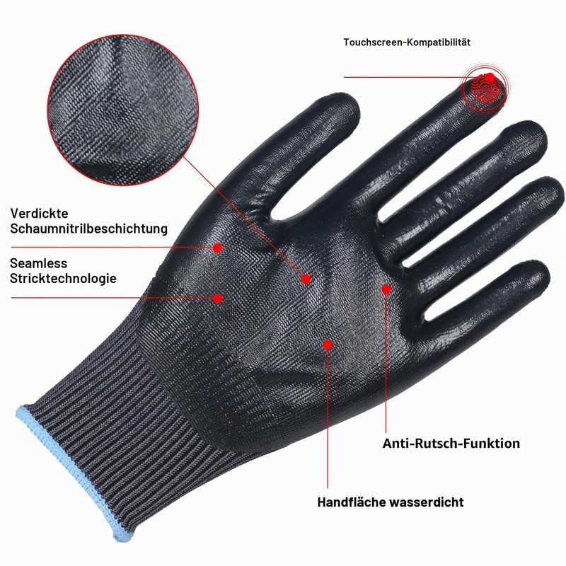 HPHST Work Gloves, 12 Pairs Work Gloves Men Women with
