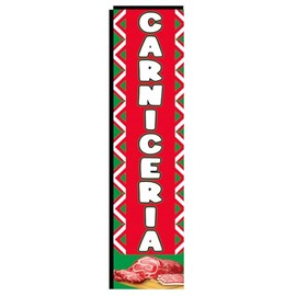 Carniceria (Meat Market) Business Advertising Rectangle Feather Banner Swooper Flag for Business, 3x12ft Replacement Square Flag Only