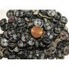 n/a 8 PCS ONLY! 8 Dyed Black Carved Floral Abalone