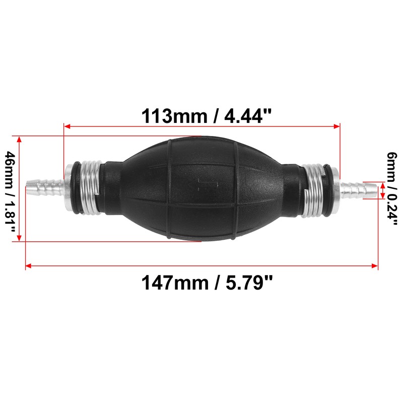 X AUTOHAUX 4pcs 6mm 1/4" Rubber Fuel Transfer Vacuum Fuel