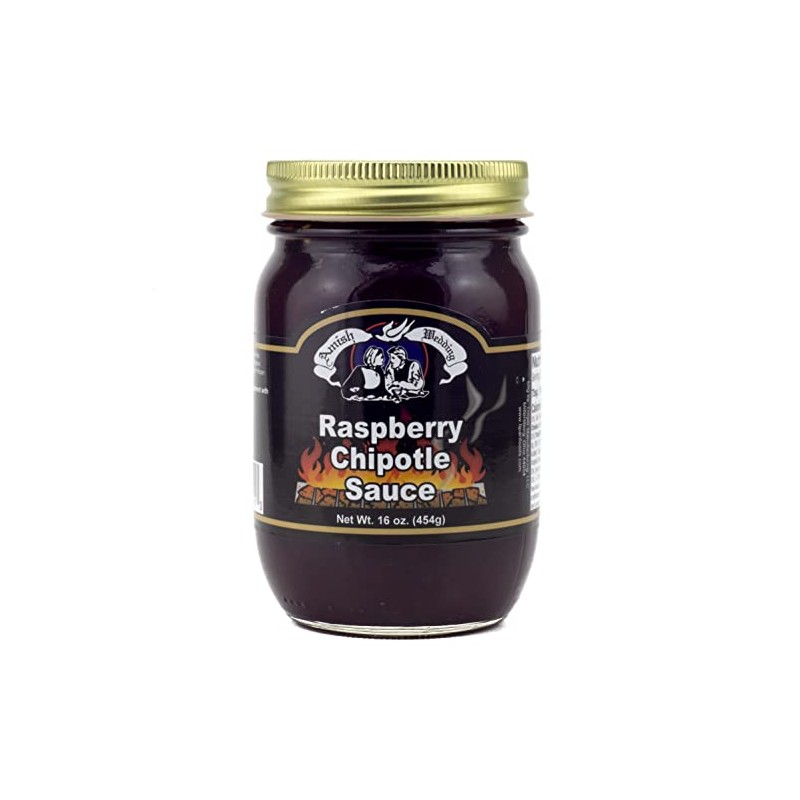 Amish Wedding Raspberry Chipotle Sauce, 16 Ounce Glass Jar