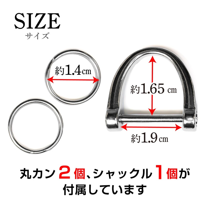Kirakira Punpummaru Leather Key Chain Silver D-Ring Key Strap for