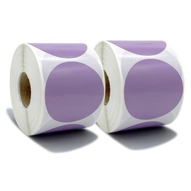 Hcode 2 Inches Circle Color Dot Direct Thermal Labels Blank Shipping Address Labels 500Pcs/Roll (Waterproof, Oil-Proof & Tear-Resistant) Compatible with Rollo & Zebra Desktop Printers