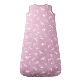 Owlivia Baby Sleep Sack Organic Cotton Sleeping Bag with- 2.5tog Sleeping Bag with 2-Way Zipper, Boys Girls Swaddle Transition Sleep Sack (2.5tog Feather Mauve, 18-24 Months)