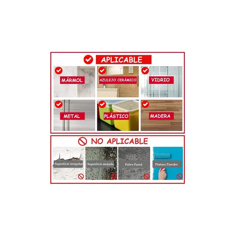 10m Cinta Nano Adhesiva De Doble Cara Lavable Reutilizable