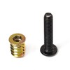 30-Set 1/4-20 Threaded Insert and Bolt for Wood, Furniture Screw