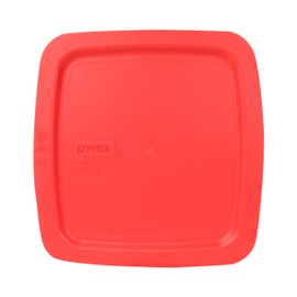 Pyrex C-222-PC 2-Quart Red Plastic Food Storage Replacement Lid Cover, Made in USA (4-Pack)