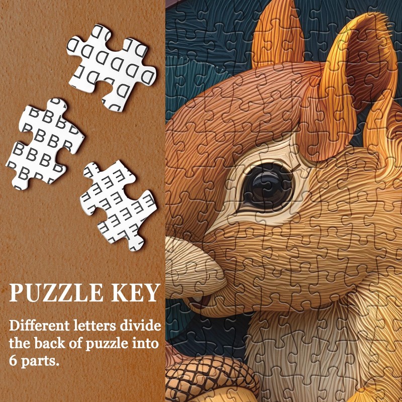 Flower Squirrel Puzzle for Adults 1000 Pieces, Cute Animal Jigsaw