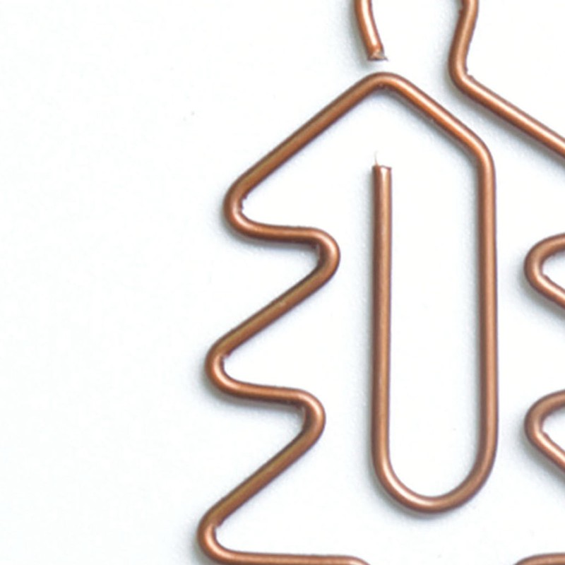 100Pcs Cute Paper Clips Retro Christmas Style Exquisite Color Wide