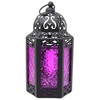Decorative Candle Lanterns for Decor, Set of 3, Fuchsia