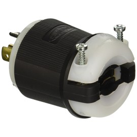 Hubbell HBL2511 Locking Plug 20A 3PH 120/208V L21-20P Black & White