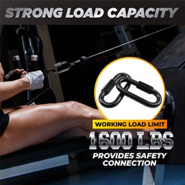 PAMAZY 6PCS 3” Heavy Duty Chain Quick Links, 1600 LBS Weight Capacity, Durable, Anti-Rust, High Strength Chain Connector, Carabiner for Big Chain Connecting, Hammock Hanging, Hiking, Camping