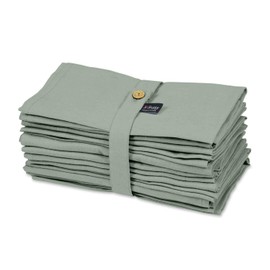 S4Sassy Green Solid Home Decor 12 Pcs Cotton Napkin Solid Everyday Basic Washable Table Linen