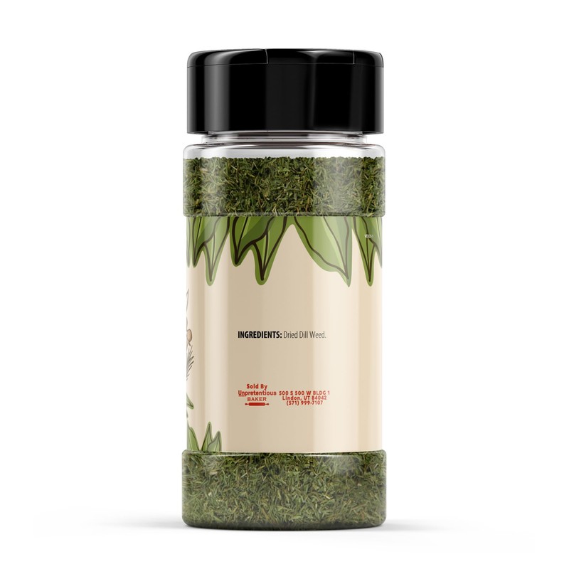 Unpretentious Dill Weed, 5 Tbsp, Light Anise Taste, Garnish
