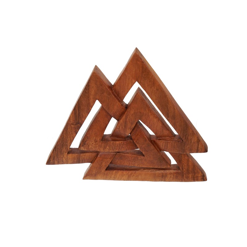 Windalf Valknut Handmade Wall Decoration 24 cm Viking Wotans Knot