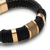 SERASAR Mens Bracelets 20cm Gold Gift-Box Genuine-Leather Cowhide Braided Adjust-Able