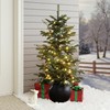 LuxenHome 4FT Small Christmas Tree, Slim Potted Christmas Trees with