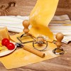 bambuswald© Plastic-Free Ravioli Cookie Cutters (3 Pieces) with Bamboo Handle