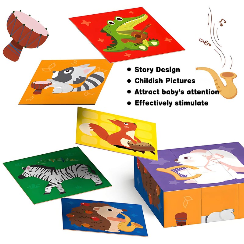 DxxD Wooden Jigsaw Puzzles for Toddlers, Wooden Puzzles Montessori Toys