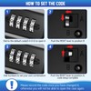 Portable Travel Safe Lock Box 4-Digit Combination Mini Safe Box,