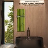 Heat Storm Straight Bamboo 16x48 Glass Print Towel Warmer