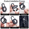 for AirTag Holder with Car Keychain, Heavy Duty Carabiner Keychain