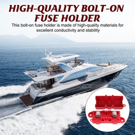 Mega-Auto-Sicherungshalter, rot, für ANM-Sicherungen, Autos, Industrie, Zuhause, LKW, Beleuchtungskörper, vielseitiges Design, Adapter, robust und hohe Temperatur, schnelle Installation, leicht und