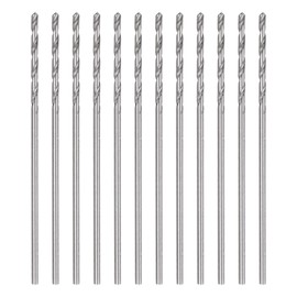 HARFINGTON 12pcs Micro Jobber Twist Drill Bits #69 0.75mm / 0.0295" High Speed Steel HSS Mini Drilling Bit Tool for Stainless Steel Aluminum Wood Plastic