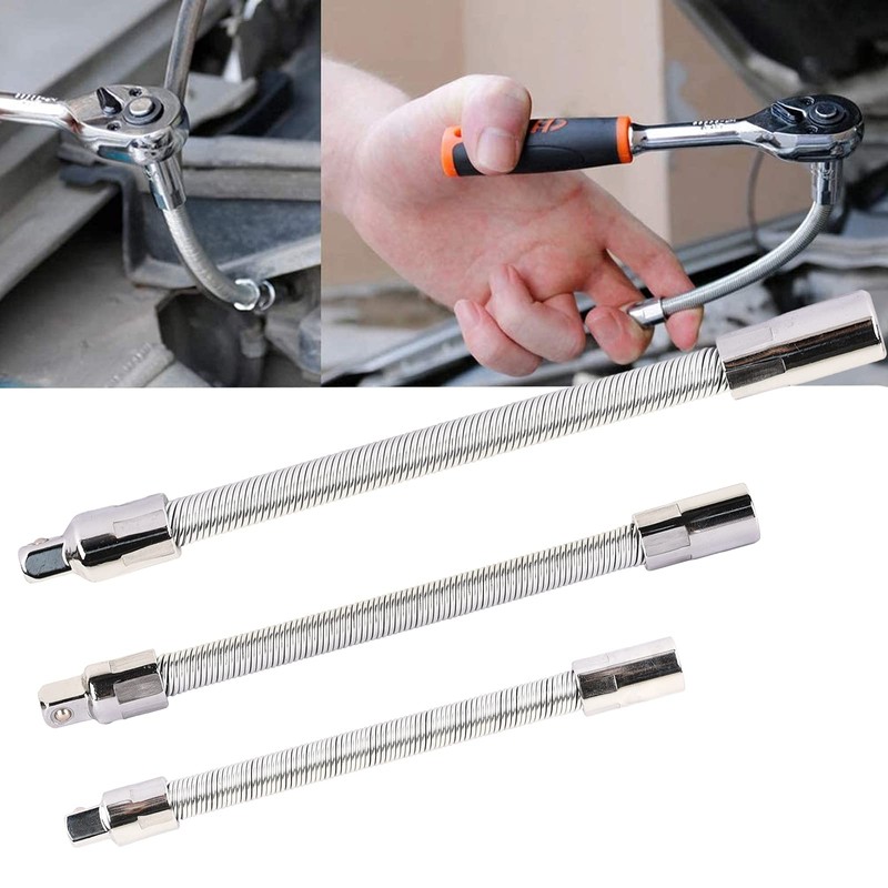 Carkio Flexible Socket Extension Bar Set, Socket Extension Cables 1/4"