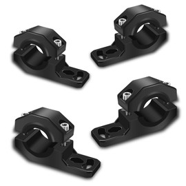YXNXLIGHT 4PCS Motorcycle Light Bar Mounts 0.75", 1", 1.25", LED Off Road Lights Aluminum Alloy Roll Cage Clamp, Motorcycle Fog Light Mounts, Light Bar Mounting Brackets, Compatible with Motorcycle
