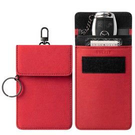 VULKIT 1 Pack Faraday Pouch for Key Fob, Car Key Signal Blocking Bag with Hook and Keyring RFID Anti-Theft Faraday Key Fob Protector
