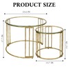 Nesting Coffee Table Set of 2, 23.6" Round Coffee Table,