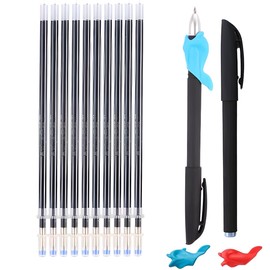 COYUN 10 Refills, with 2 Magic Pens, 2 Pieces Socket Corrector for Book, Calligraphy, Kids, Reusable