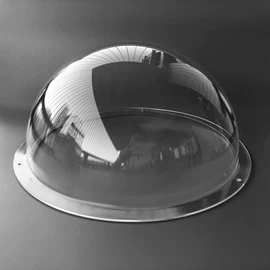 OwlCat Big Size Diameter 13.3 inch/340MM Acrylic Dome Flange Clear Plastic Hemisphere Indoor/Outdoor CCTV Replacement Clear Dome Camera Cover Security Dome Camera Housing Clear color 340x150 340x150