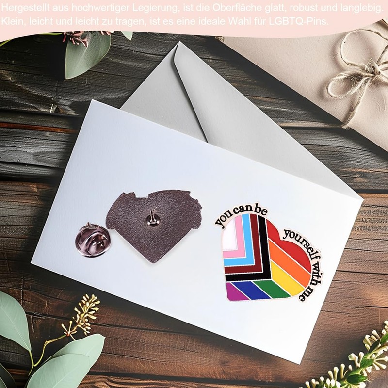 TISCH Pack of 2 Pride Pin Gay Pride Inspirational Quotes